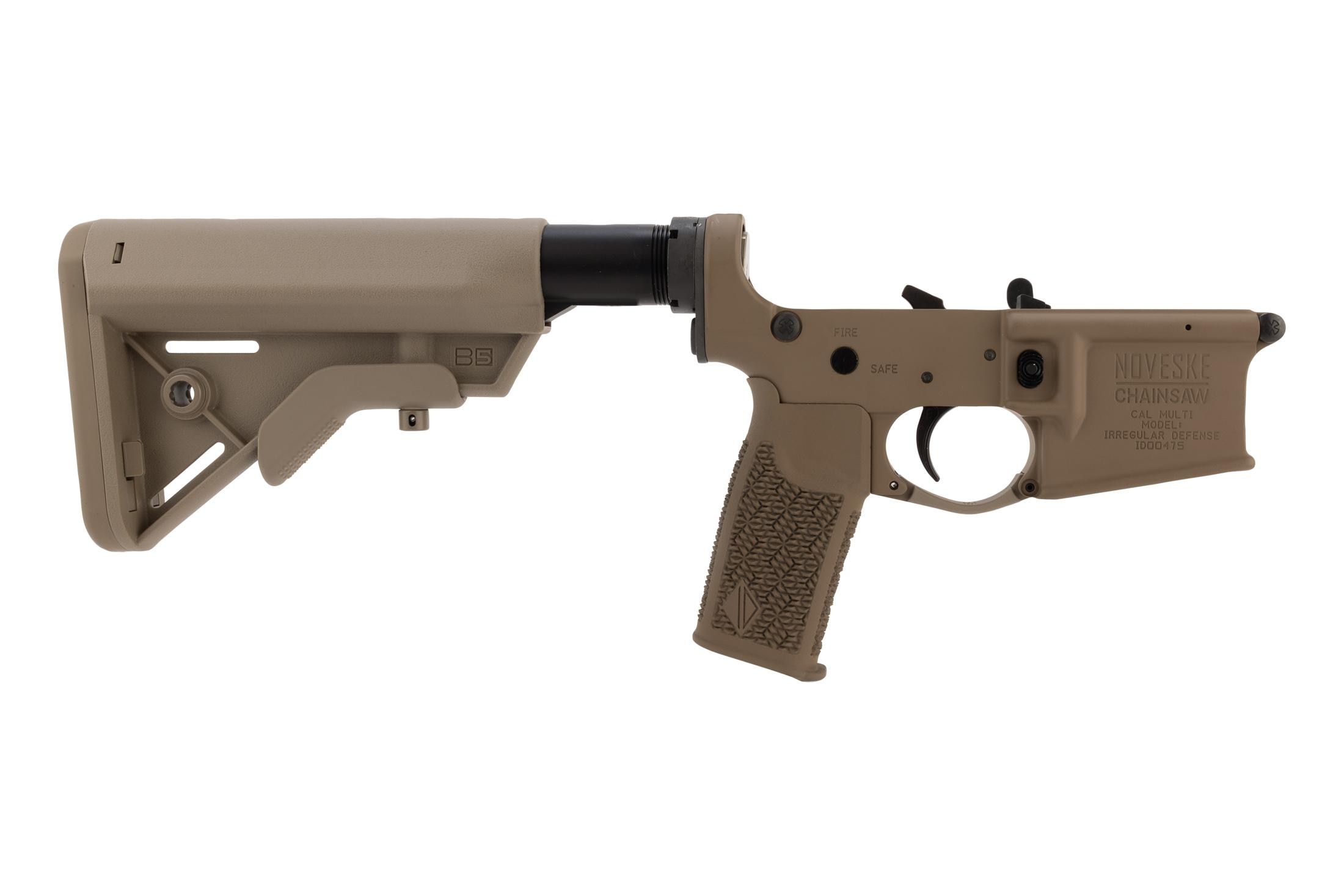 Noveske Rifleworks X Irregular Defense Chainsaw N4 AR-15 Complete Lower Receiver - FDE